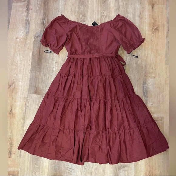 NWT City Chic Linen/Cotton Blend Maxi Dress - Picture 4 of 6